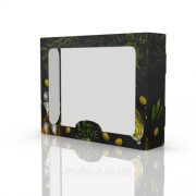 Коробка з дизайном для кухонних полотенець 230*172*50 мм. Оливка