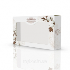 Коробка з мікрогофрокартону з дизайном 370*80*210мм. 6-ка. Cotton