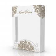 Подарункова коробка для рушників 3-ка Luxury з віконцем 320х100х430 мм