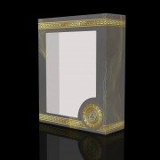 Подарункова коробка для рушників 2-ка "Versace Tem"  з віконцем 280х100х345 мм