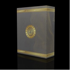 Подарункова коробка для рушників 2-ка "Versace Tem"  з віконцем 280х100х345 мм