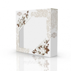 Подарункова коробка для рушника з віконцем 4-ка Cotton (390*100*375 мм.)