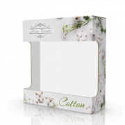 Коробка з мікрогофрокартону з дизайном 190*180*60мм. Cotton