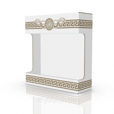 Коробка з мікрогофрокартону з дизайном 190*180*60мм. Орнамент