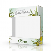 Коробка з мікрогофрокартону з дизайном 190*180*60мм. Olives