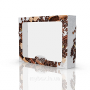 Коробка з дизайном для кухонних полотенець 230*172*50 мм. Кава біла